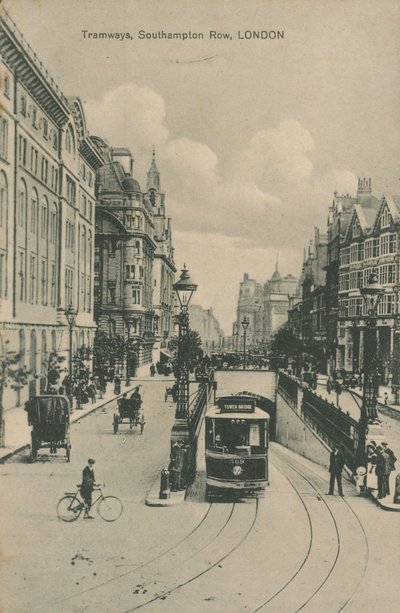 Tramways, Southampton Row, London by English Photographer